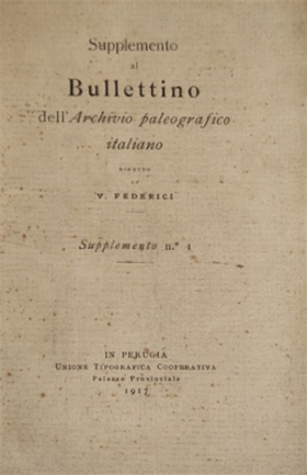 Supplemento al Bullettino dell'Archivio paleografico italiano.